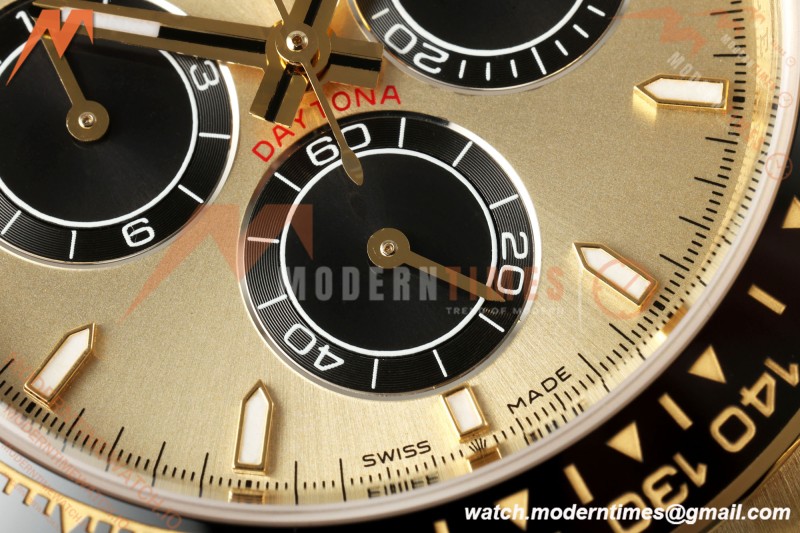 Rolex - Daytona 126518LN 40mm Gain Weight CER/YG/RU YG/Blk/Stk WF JH4131 Free Sprung