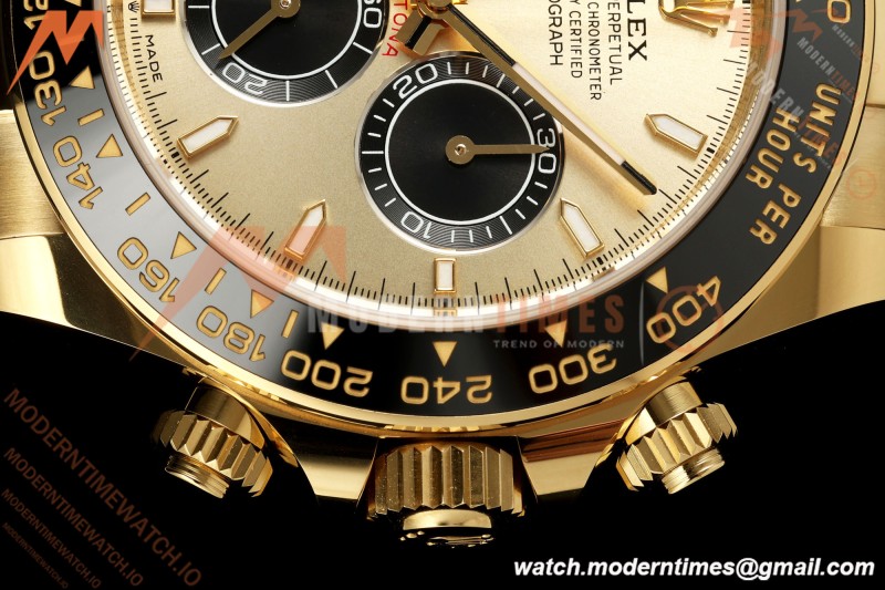 Rolex - Daytona 126518LN 40mm Gain Weight CER/YG/RU YG/Blk/Stk WF JH4131 Free Sprung