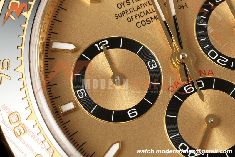 Rolex - Daytona 126518LN 40mm Gain Weight YG/RU Gold/Stk WF JH4131 Free Sprung