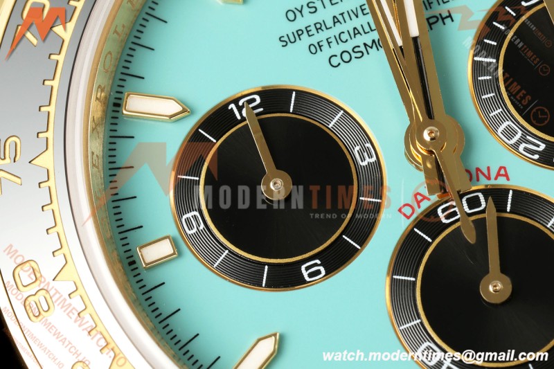 Rolex - Daytona 126518LN 40mm Gain Weight CER/YG/RU Turquoise Blue/Stk WF JH4131 Free Sprung