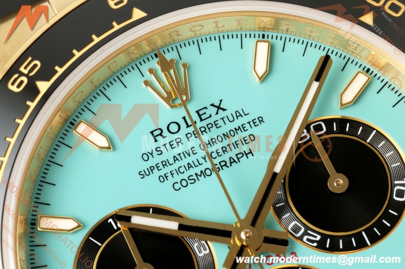 Rolex - Daytona 126518LN 40mm Gain Weight CER/YG/RU Turquoise Blue/Stk WF JH4131 Free Sprung