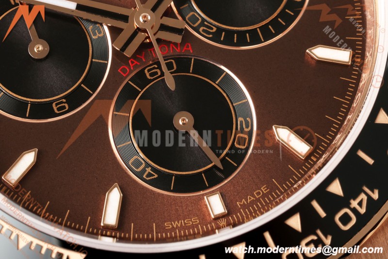 Rolex - Daytona 126515LN 40mm Gain Weight CER/RG/RU Chocolate/Blk/Stk WF JH4131 Free Sprung