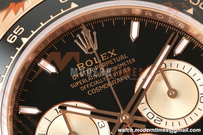 Rolex - Daytona 126515LN 40mm Gain Weight CER/RG/RU Blk/Gold/Stk WF JH4131 Free Sprung