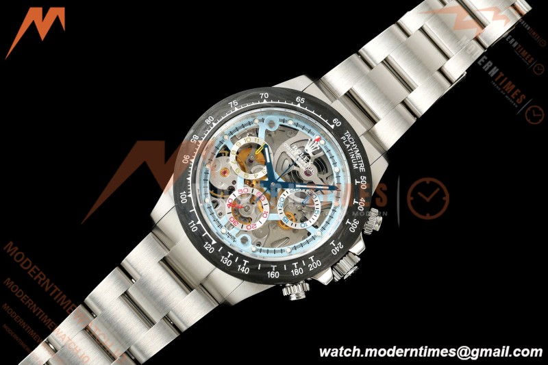 Rolex - Daytona 40mm Artisans De Genève La Montoya SS/SS Blue Skeleton Dial Sonic SA4130