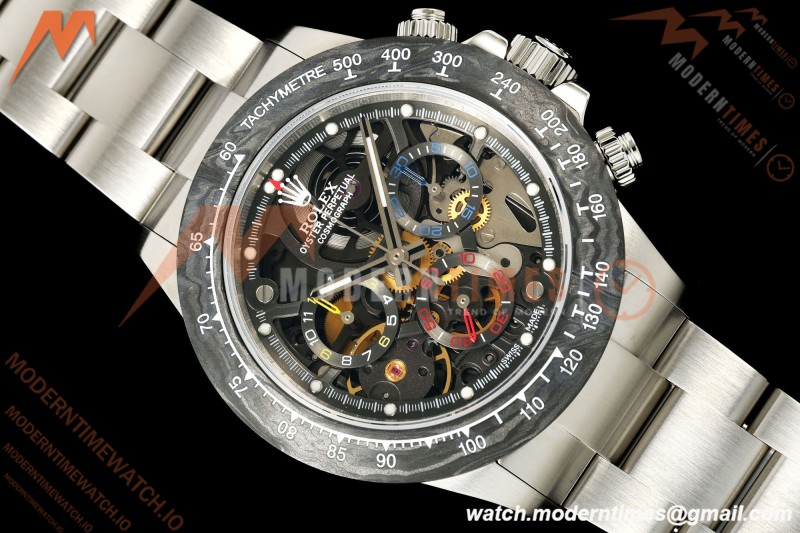 Rolex - Daytona 40mm Artisans De Genève La Montoya SS/SS Black Skeleton Dial Sonic SA4130