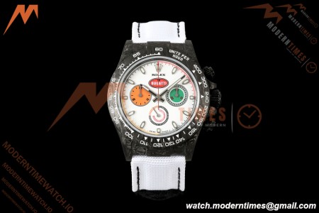 Rolex - Daytona DIW "Bugatti" 40mm Black Carbon Fiber/NY Wht/Stk Dial ANTF SH4130