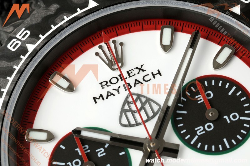 Rolex - Daytona DIW "Maybach" 40mm Black Carbon Fiber/NY Wht/Stk Dial ANTF SH4130