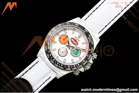 Rolex - Daytona DIW "Bugatti" 40mm White Carbon Fiber/NY Wht/Stk Dial ANTF SH4130
