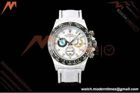 Rolex - Daytona DIW "BMW" 40mm White Carbon Fiber/NY Wht/Stk Dial ANTF SH4130