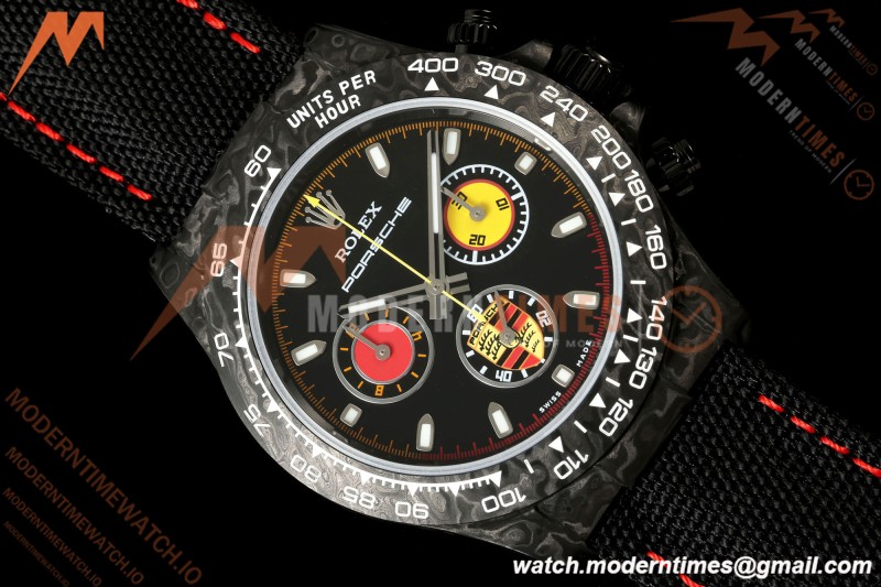 Rolex - Daytona DIW "Porsche" 40mm Black Carbon Fiber/NY Blk/Stk Dial ANTF SH4130
