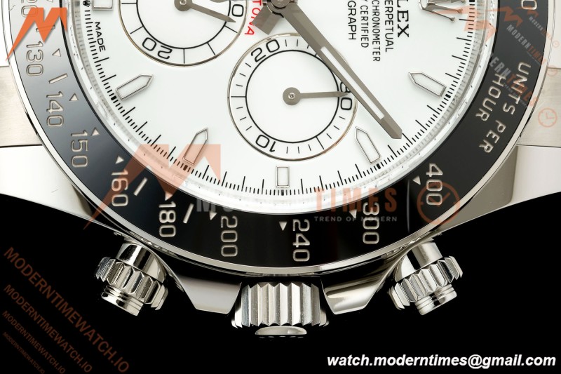 Rolex - Daytona 126502 40mm 904L SS/SS White Dial QF JH4131 Free Sprung