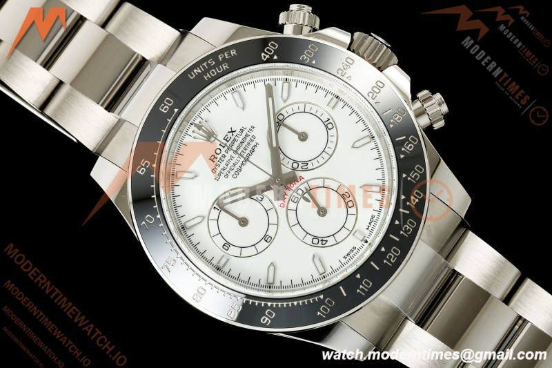 Rolex - Daytona 126502 40mm 904L SS/SS White Dial QF JH4131 Free Sprung