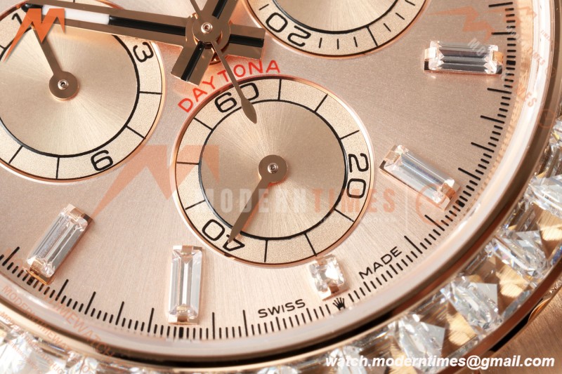 Rolex - Daytona 126595 40mm Gain Weight RG/RG RG/Dia QF V13 JH4131 Free Sprung