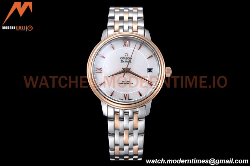 Omega - De Ville Prestige Ladies 32.7mm SS/RG White Mop GDF MY8215