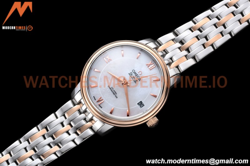 Omega - De Ville Prestige Ladies 32.7mm SS/RG White Mop GDF MY8215