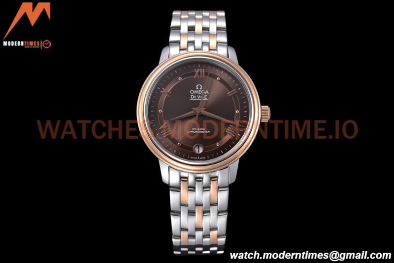Omega - De Ville Prestige Ladies 32.7mm SS/RG Brown GDF MY8215