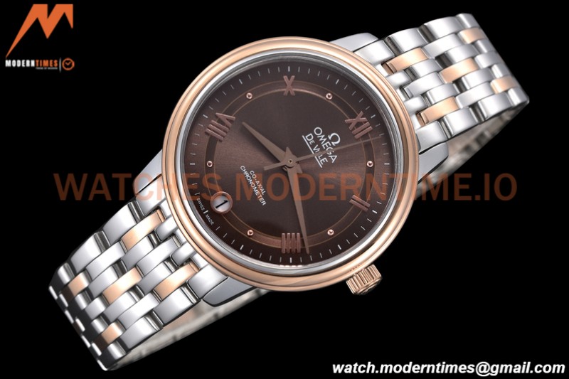 Omega - De Ville Prestige Ladies 32.7mm SS/RG Brown GDF MY8215