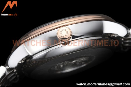 Omega - De Ville Prestige Ladies 32.7mm SS/RG Pink Textured GDF MY8215