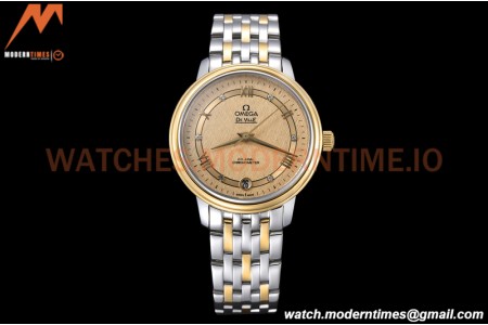 Omega - De Ville Prestige Ladies 32.7mm SS/YG Gold Textured GDF MY8215