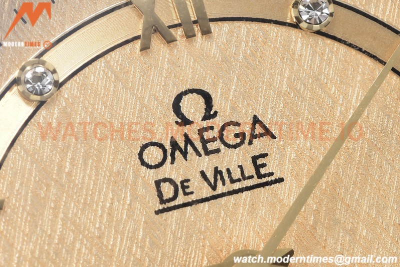 Omega - De Ville Prestige Ladies 32.7mm SS/YG Gold Textured GDF MY8215