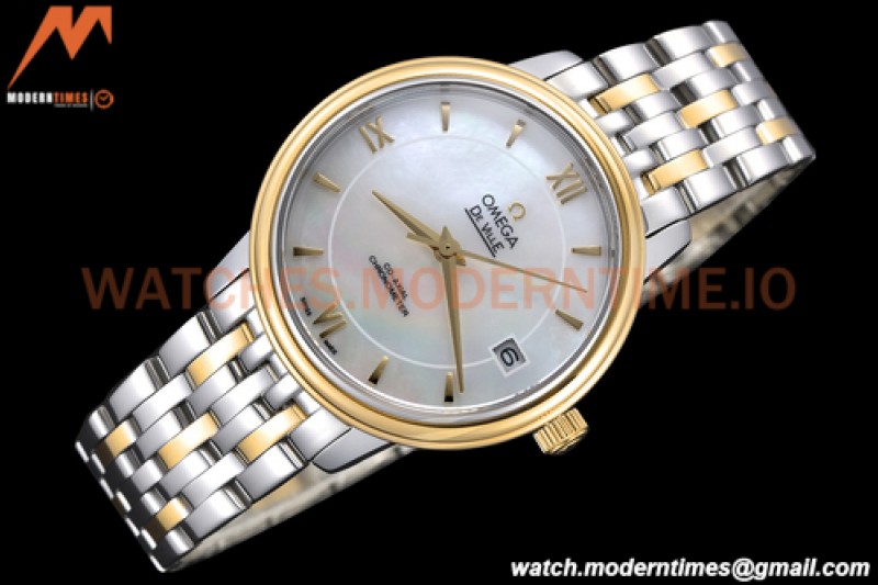 Omega - De Ville Prestige Ladies 32.7mm SS/YG White MOP GDF MY8215