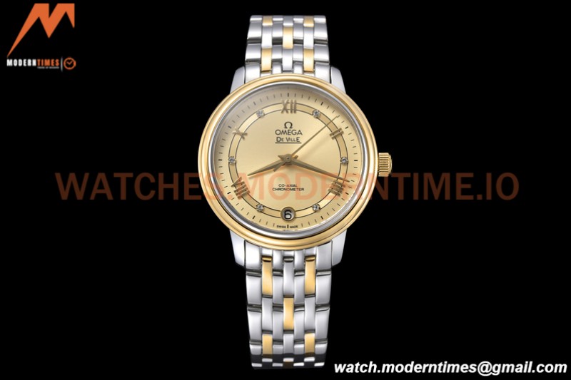 Omega - De Ville Prestige Ladies 32.7mm SS/YG Gold GDF MY8215