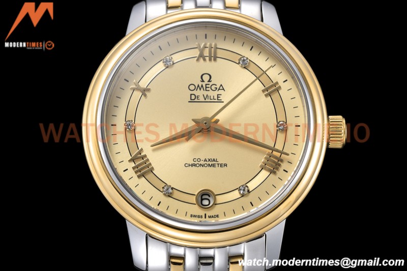 Omega - De Ville Prestige Ladies 32.7mm SS/YG Gold GDF MY8215