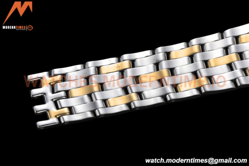 Omega - De Ville Prestige Ladies 32.7mm SS/YG White Textured GDF MY8215
