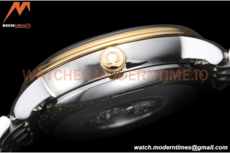 Omega - De Ville Prestige Ladies 32.7mm SS/YG White Textured GDF MY8215