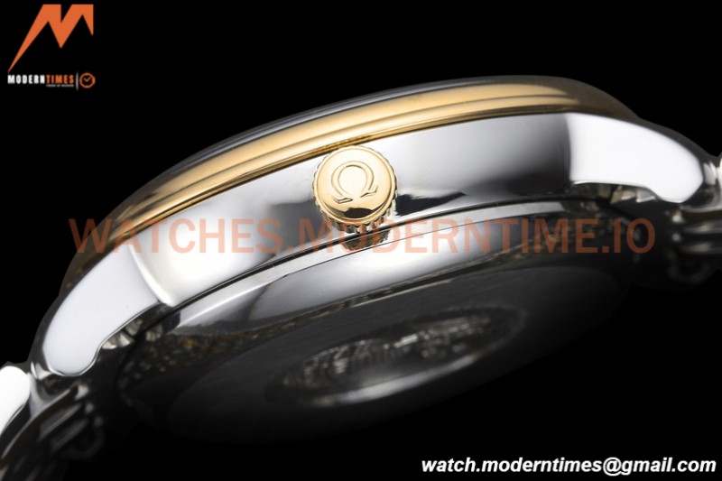 Omega - De Ville Prestige Ladies 32.7mm SS/YG White Textured GDF MY8215