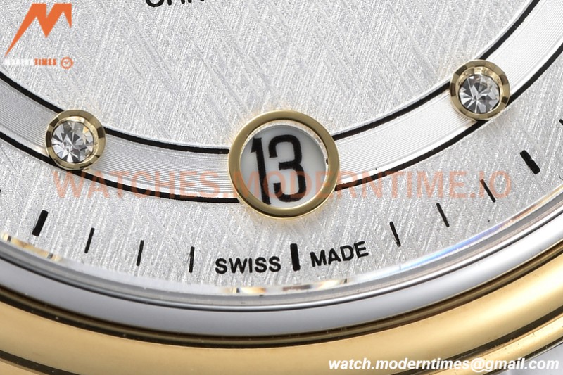 Omega - De Ville Prestige Ladies 32.7mm SS/YG White Textured GDF MY8215
