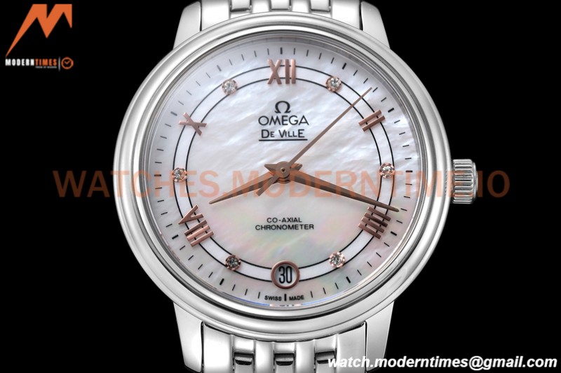 Omega - De Ville Prestige Ladies 32.7mm SS/SS White MOP GDF MY8215