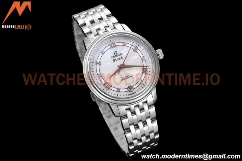 Omega - De Ville Prestige Ladies 32.7mm SS/SS White MOP GDF MY8215