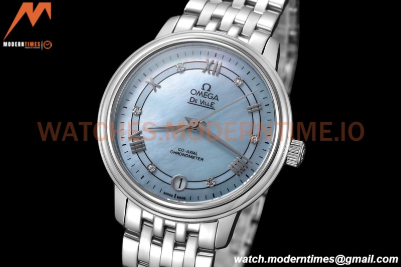 Omega - De Ville Prestige Ladies 32.7mm SS/SS Ice Blue GDF MY8215