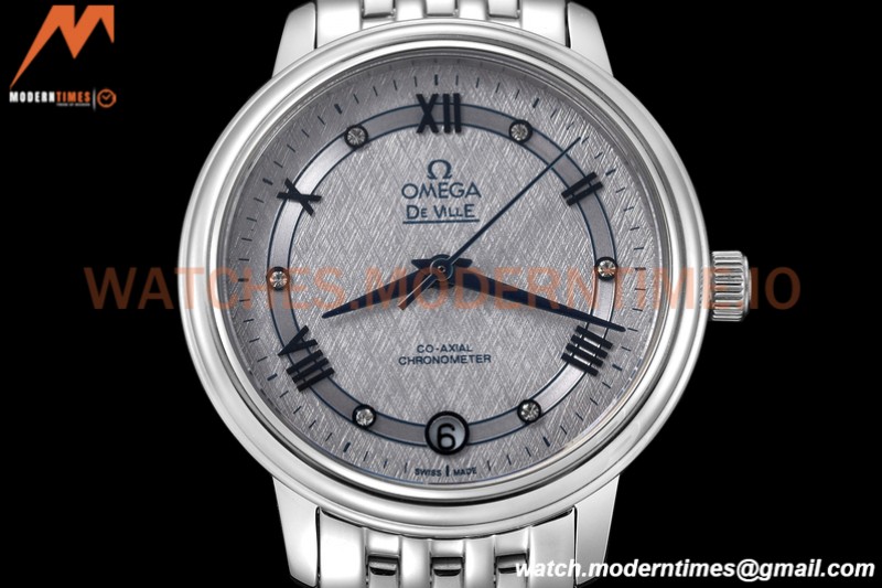 Omega - De Ville Prestige Ladies 32.7mm SS/SS Grey Textured GDF MY8215