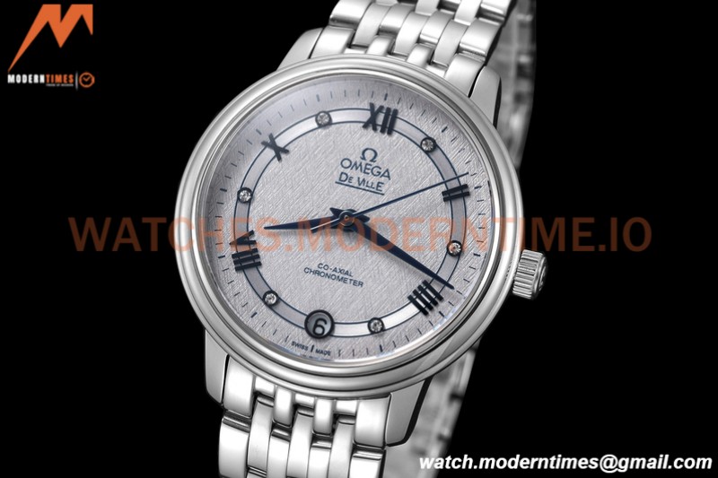 Omega - De Ville Prestige Ladies 32.7mm SS/SS Grey Textured GDF MY8215