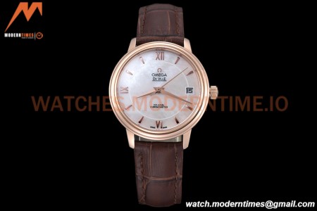 Omega - De Ville Prestige Ladies 32.7mm RG/LE White Mop GDF MY8215