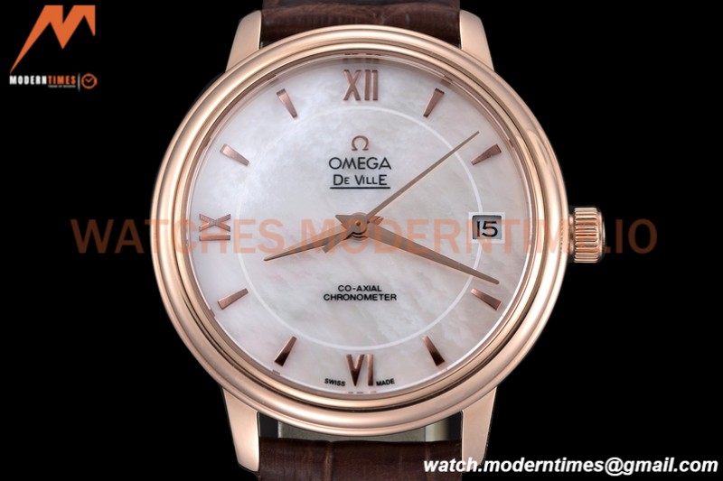 Omega - De Ville Prestige Ladies 32.7mm RG/LE White Mop GDF MY8215