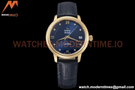 Omega - De Ville Prestige Ladies 32.7mm YG/LE Blue GDF MY8215