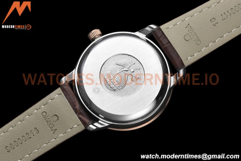 Omega - De Ville Prestige Ladies 32.7mm RG/LE Pink Textured GDF MY8215