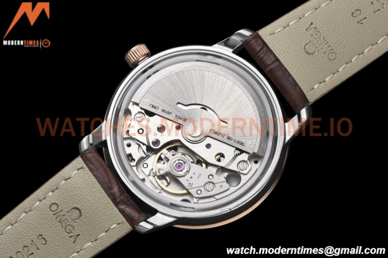 Omega - De Ville Prestige Ladies 32.7mm RG/LE Pink Textured GDF MY8215