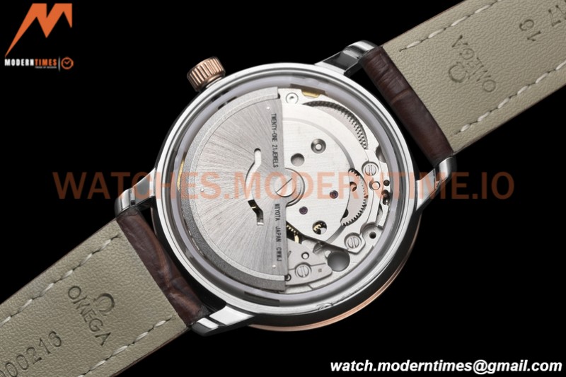 Omega - De Ville Prestige Ladies 32.7mm RG/LE Pink Textured GDF MY8215