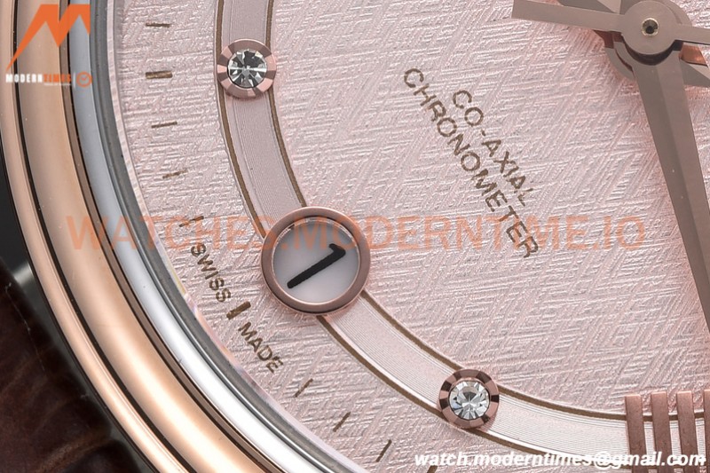 Omega - De Ville Prestige Ladies 32.7mm RG/LE Pink Textured GDF MY8215
