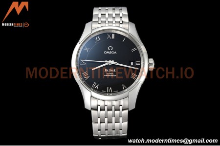 Omega - De Ville Mens Co-Axial 41mm SS/SS Black Roman VSF A8500