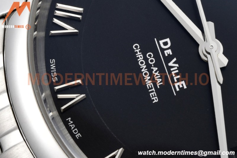 Omega - De Ville Mens Co-Axial 41mm SS/SS Black Roman VSF A8500