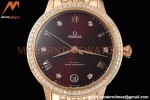 Omega - De Ville Prestige Ladies 34mm RG/RG Dia/Rmn Brown VSF A8800