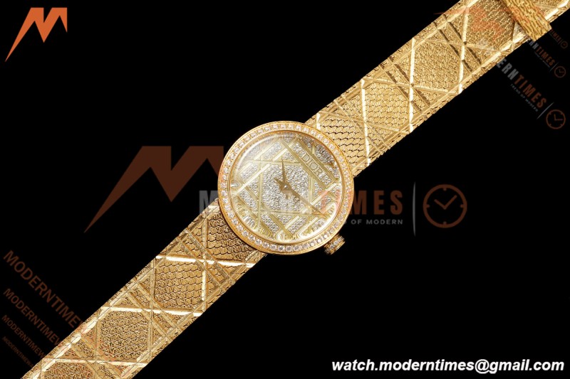 Dior - La D DE Dior 25mm Dia YG/YG  Diamond Dial K11F Quartz