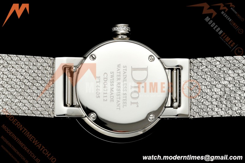 Dior - La D DE Dior 25mm Dia SS/SS White Mother-of-Pearl Dial K11F Quartz
