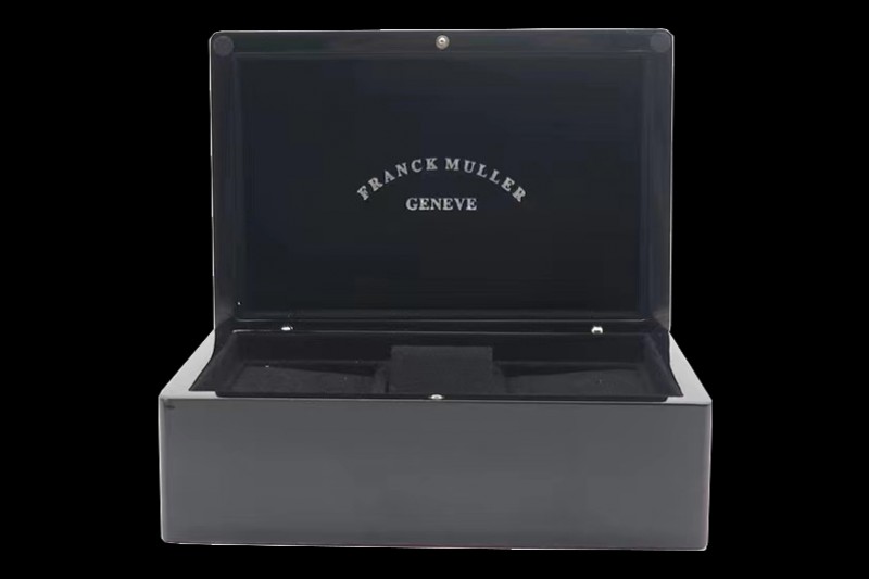 Franck Muller - Large Size Black Wooden Box Set with Full Set of Leather Clip, Pamphlet and Card