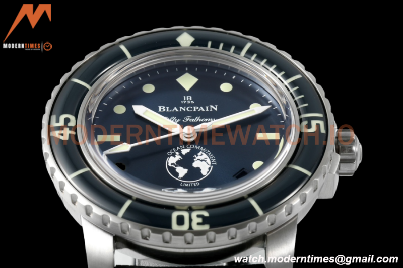 Blancpain - Fifty Fathoms 5008 Ocean Commitment III 40mm SS/NY Blue ZF A1151